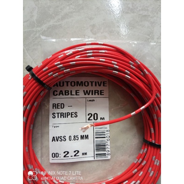 kabel bintik engkel serabut kabel bodi motor tembaga 0,85mm/ 20 m/10 m motor mobil