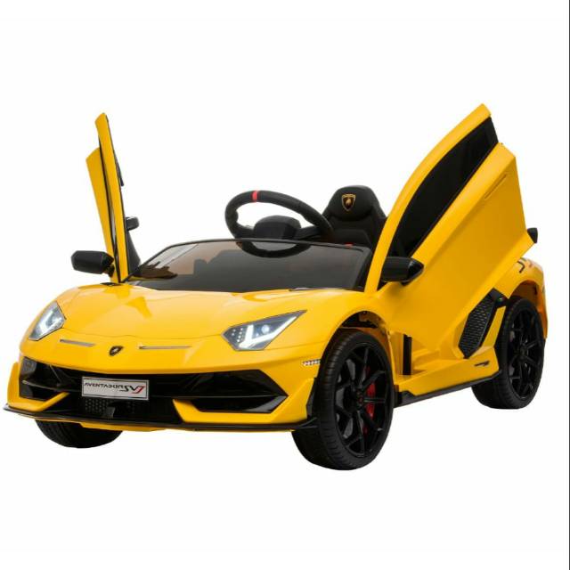 MAINAN ANAK MOBIL AKI LAMBORGHINI AVENTADOR SVJ LISENSI