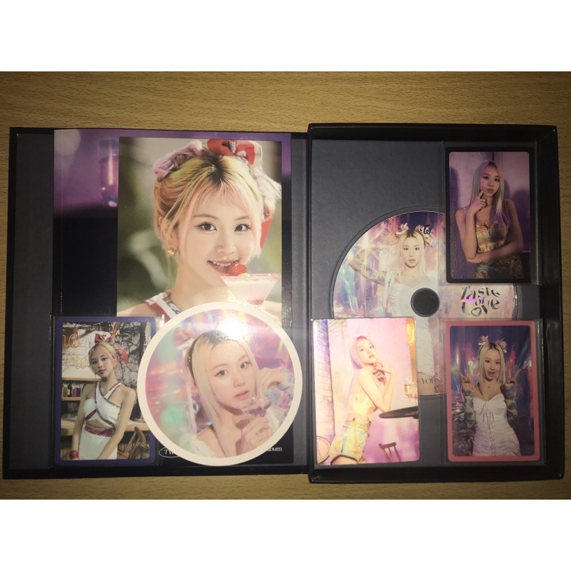 [TWICE] Album Only Twice Taste of Love Chaeyoung set Photocard benefit, Lenticular, Coaster Card