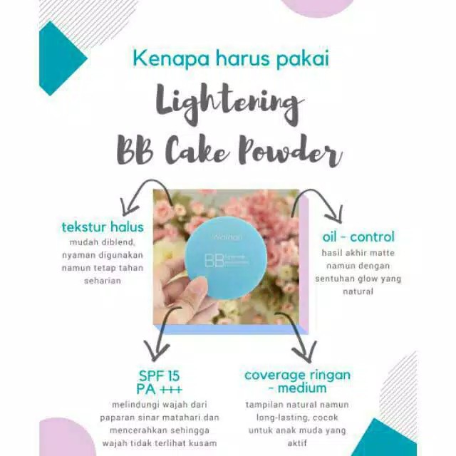 ❣️Rakkistore99❣️Wardah Refill Lightening BB Cake Powder 11g (100% Original)