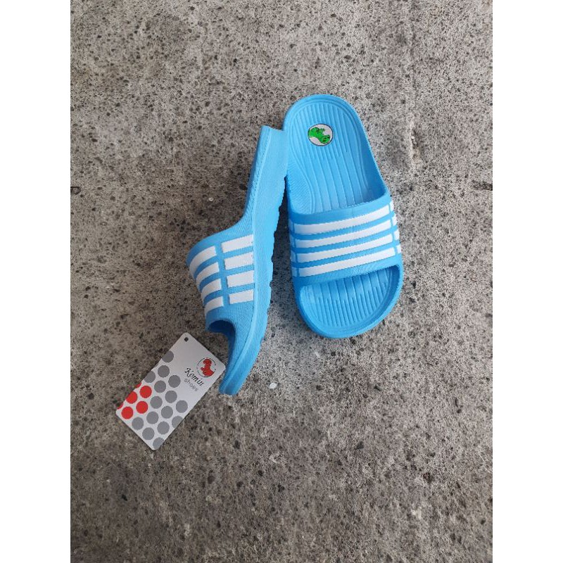 SANDAL ANAK LAKI KOMIN 035 GARIS SELOP KARET RINGAN ANTI AIR