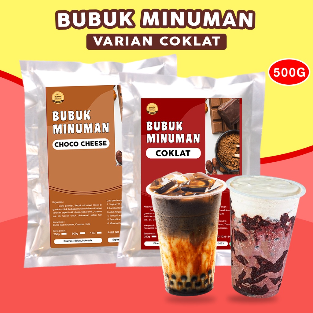 BUBUK MINUMAN RASA COKLAT 500g / BUBUK MINUMAN BOBA 500g / SERBUK MINUMAN ANEKA RASA COKLAT 500g / BUBUK MINUMAN KEKINIAN 500g / SERBUK MINUMAN BOBA 500g/ POWDER DRINK