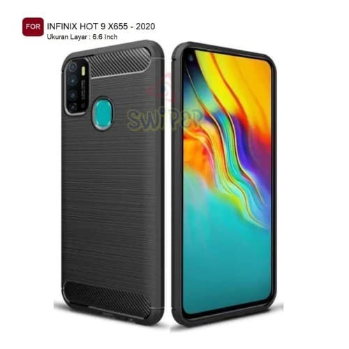 INFINIX HOT 8 HOT 9 HOT 9 PLAY HOT 10 Silicon Carbon Slim Fit Soft Case Premium
