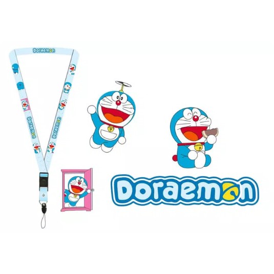 Jual Tali Lanyard DORAEMON Aksesoris Custom Lanyard Gantungan Kunci HP