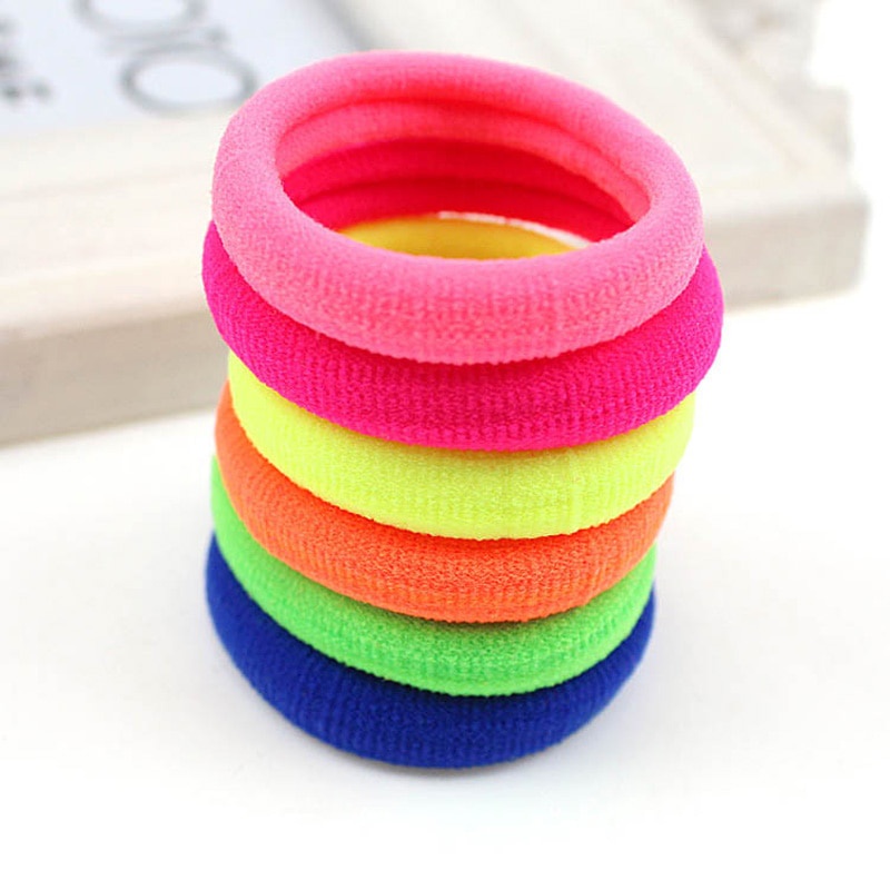 Ikat Rambut Multi warna harga 5pcs Warna Warni Lentur nyaman rambut wanita jadi indah cantik cute Seamless Cotton Hair Bands Soft Elastic Hair Ties Fashion Women Ponytail Holders Female Hair Ropes Girls Hair Accessories