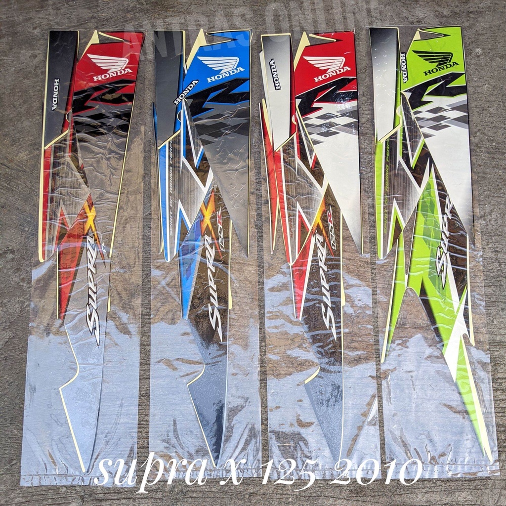 Striping Supra X 125 Tahun 2010 Stiker Lis Motor Standar