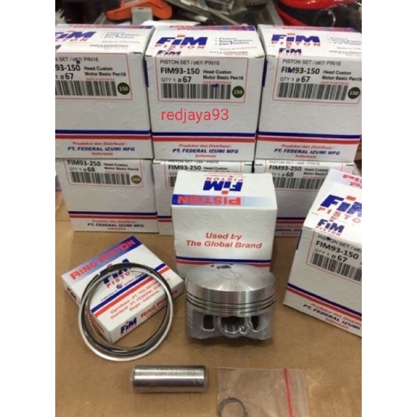 piston seher kit satria fu 150 pin 16 mentahan fim piston 65.5/66/66.5/67/67.5/68mm