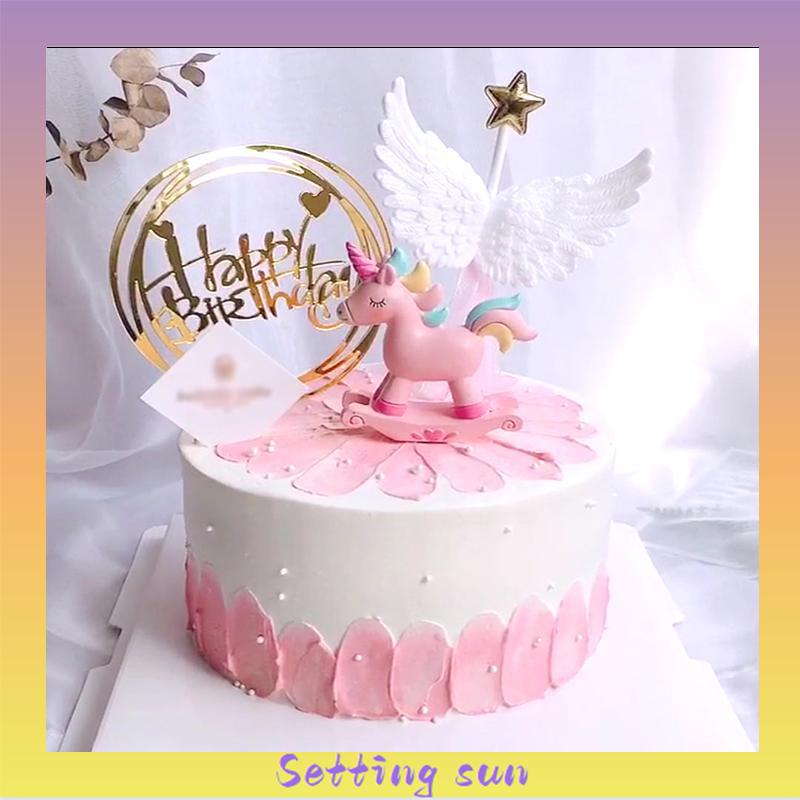 Dekorasi Kue Selamat Tahun Baru Kue Ulang Tahun Opper Akrilik Emas Perak Huruf Dekorasi Cupcake TN