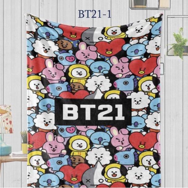 SALE SELIMUT HALUS BTS BT21 KPOP KOREA PRINTING IMPORT ( PACKING AMAN )