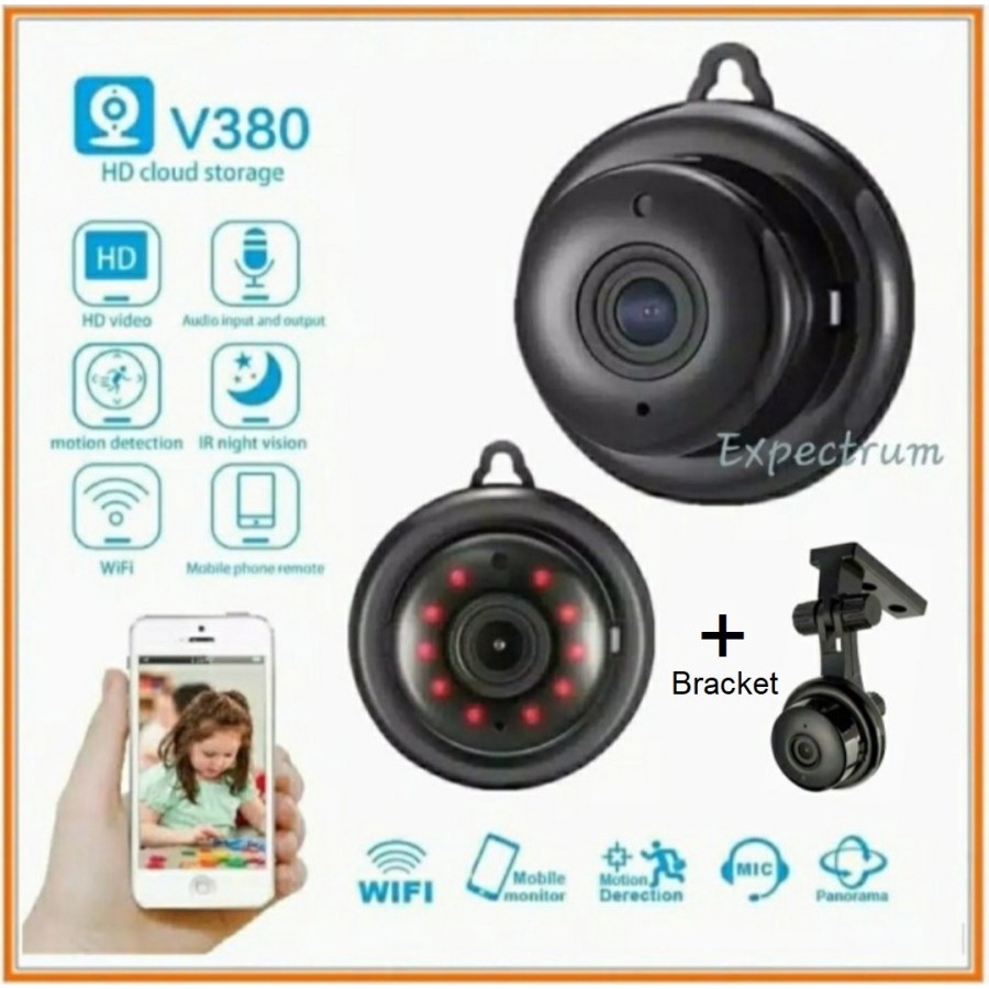 Kamera Mini Wifi Wireless Ip Smart Net Cam V380/CCTV/Kamera Mata-Mata