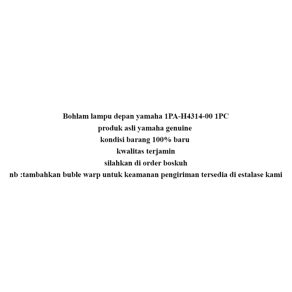 Bohlam Lampu Depan Yamaha Vixion Bohlam Lampu Depan Byson Bohlam Lampu Depan R15 Bohlam Lampu Depan RX KING  Bohlam Lampu Depan VERZA Bohlam Lampu Depan SCOOPY NEW bohlam depan motor yamaha vixion