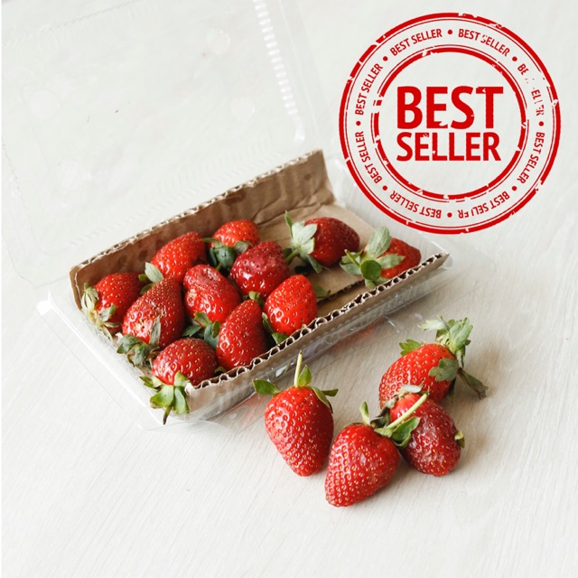 

Fresh Strawberry Pack Buah Strawberry +- 115gr