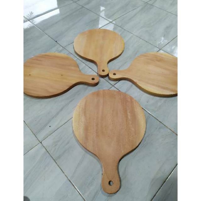 Talenan Kayu Mahoni Diameter 30 cm / Wooden Cutting Board / Talenan Pizza