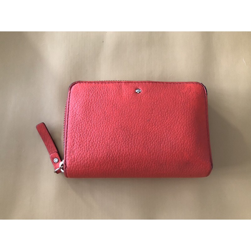 SOLD - Preloved Authentic Kate Spade Snap Bifold Red Stacy Wallet (Dompet KS Second Original Bekas)