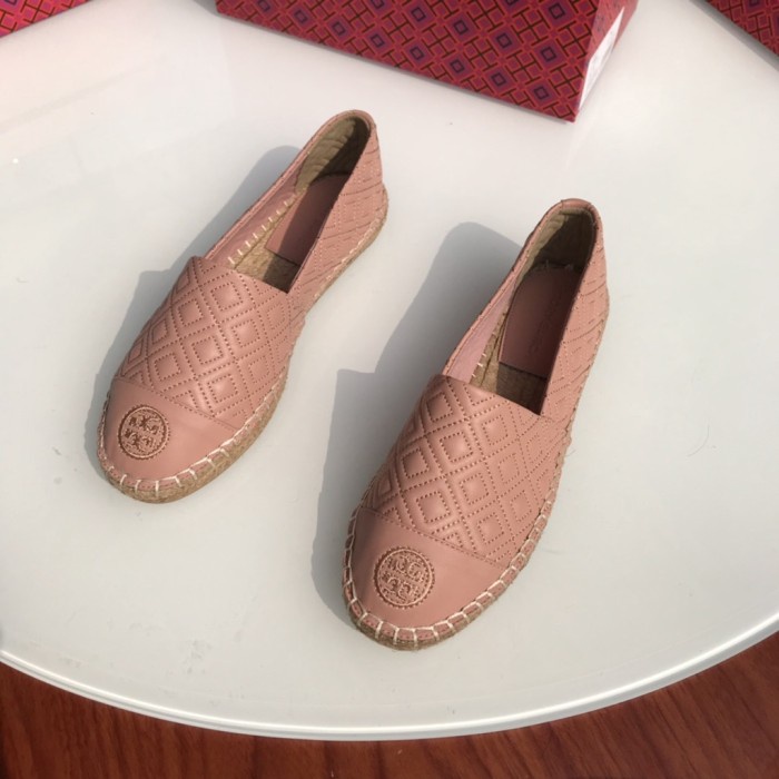 Sepatu TORY BURCH new fisherman shoes flat shoes - 1-pink, 7=37size=23.5cm