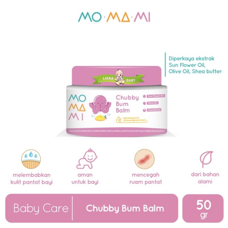 PERA483 CREAM RUAM POPOK MOMAMI CHUBBY BUM BALM 50 GR