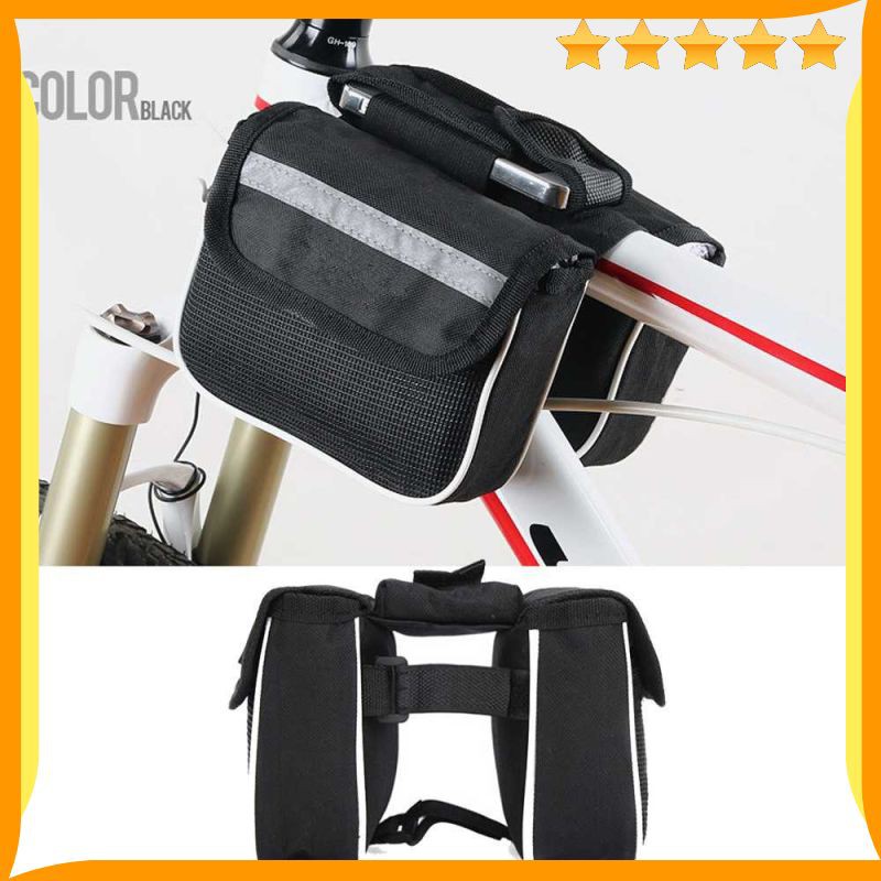 Tas Frame Sepeda Gunung MTB Merida Dua Sisi Bahan Nilon Waterproof Aksesoris Sepeda