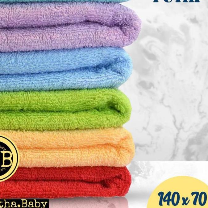 ♪ Handuk dewasa jumbo merah putih by terry palmer / handuk dewasa / handuk polos / handuk mandi /hnd