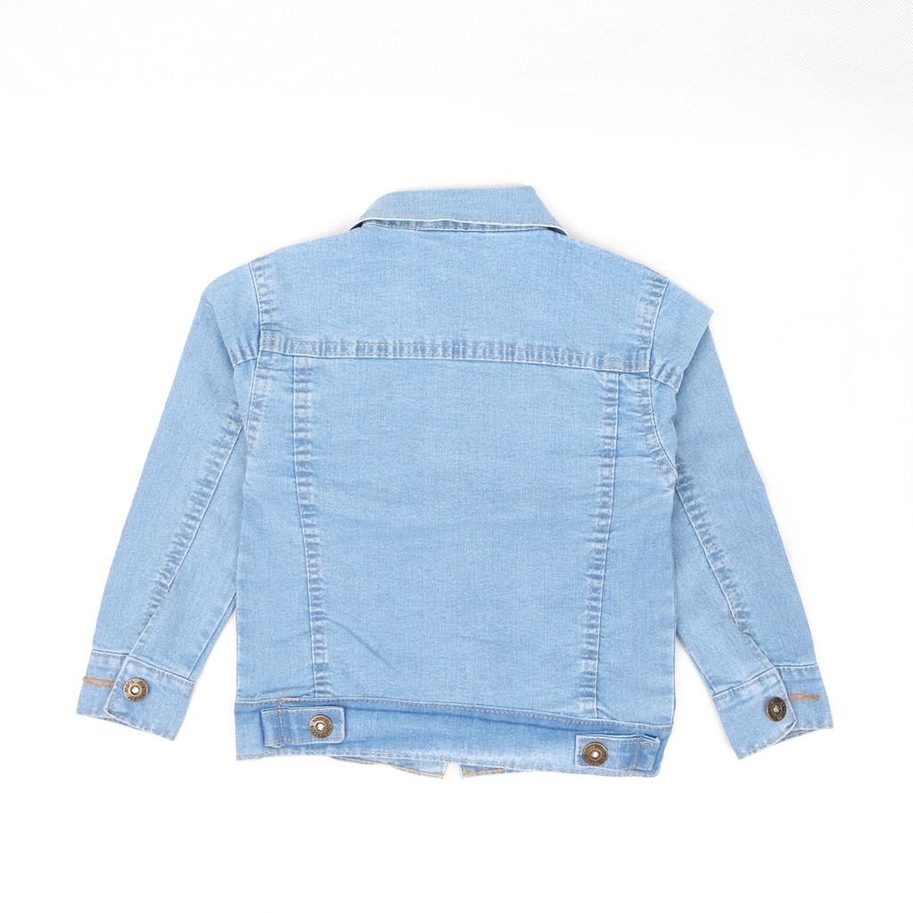 ORIGINAL JAKET JEANS ANAK LAKI LAKI PEREMPUAN JAKET BAYI OOPS BLUE SERIES BORDIR R