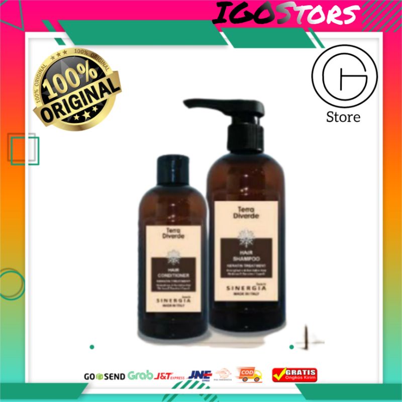 (𝙞𝙜𝙤𝙨𝙤𝙩𝙧𝙚) SINERGIA TERRA DIVERDE HAIR SHAMPOO KERATIN TREATMENT 500ML SHAMPO SAMPO RAMBUT RUSAK