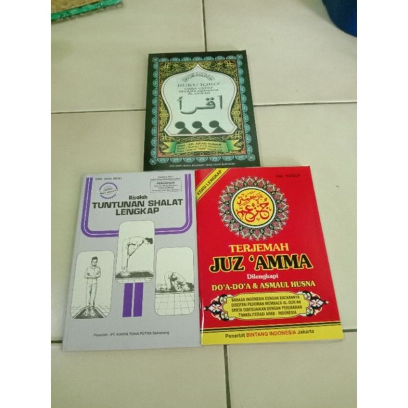 

buku satu palet iqro. jus amma. tuntuan sholat