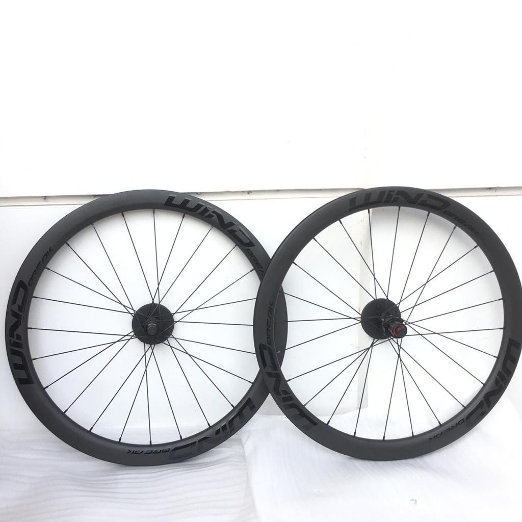 Wheelset 700c WINDBREAK Carbon Roadbike Discbrake TA Gravel Bike Road Bike Wheelset