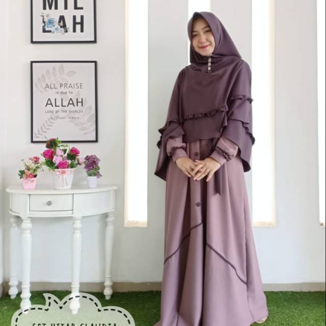 Gamis Claudia Set Syari Aku Karissa