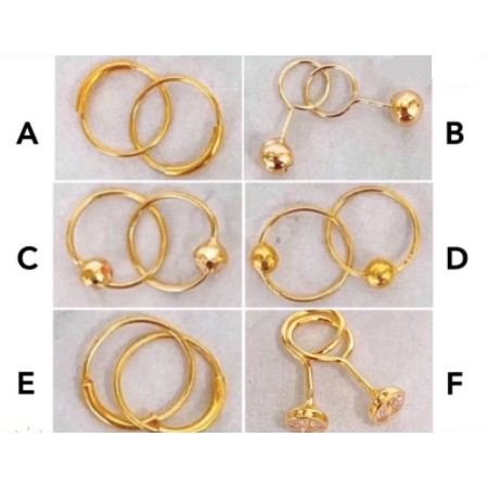 TERMURAH PERHIASAN EMAS ASLI ANTING BAYI NEWBORN & ANAK BALITA KADAR TUA DAN MUDA | 100 RIBUAN