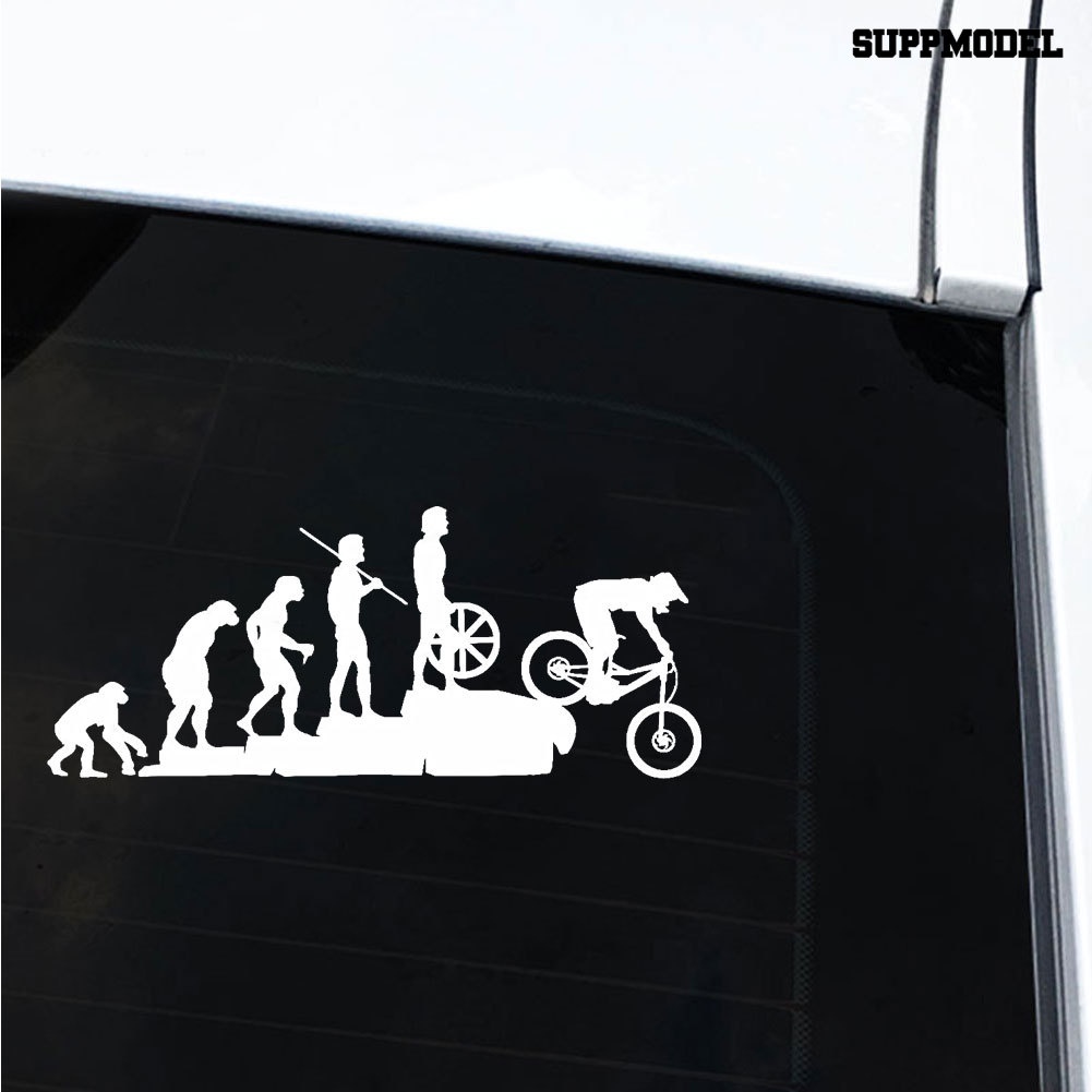 Stiker Reflektif Motif Evolusi Manusia Untuk Dekorasi Mobilsepeda MTB