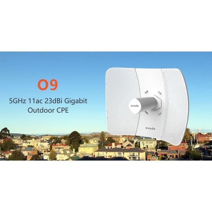 TENDA O9 CPE OUTDOOR 25km (Sejenis Litebeam M5 UBNT LBE M5 lbh canggih krn gigabit)