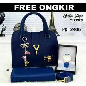 

Dijual SET TAS 3 IN 1 RIBBON BLUE diskon