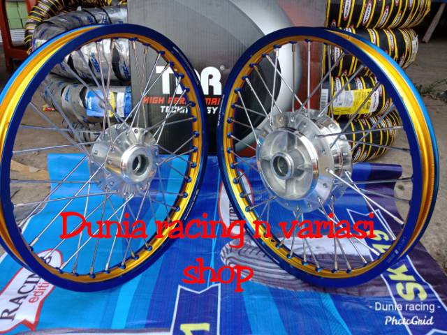 Velg TDR ring 17 Beat Vario 110 Mio Xeon Fino Mio m3 X ride Nouvo Scoopy Vario 125 Vario 150 Beat street esp sama ban luar dalam stel