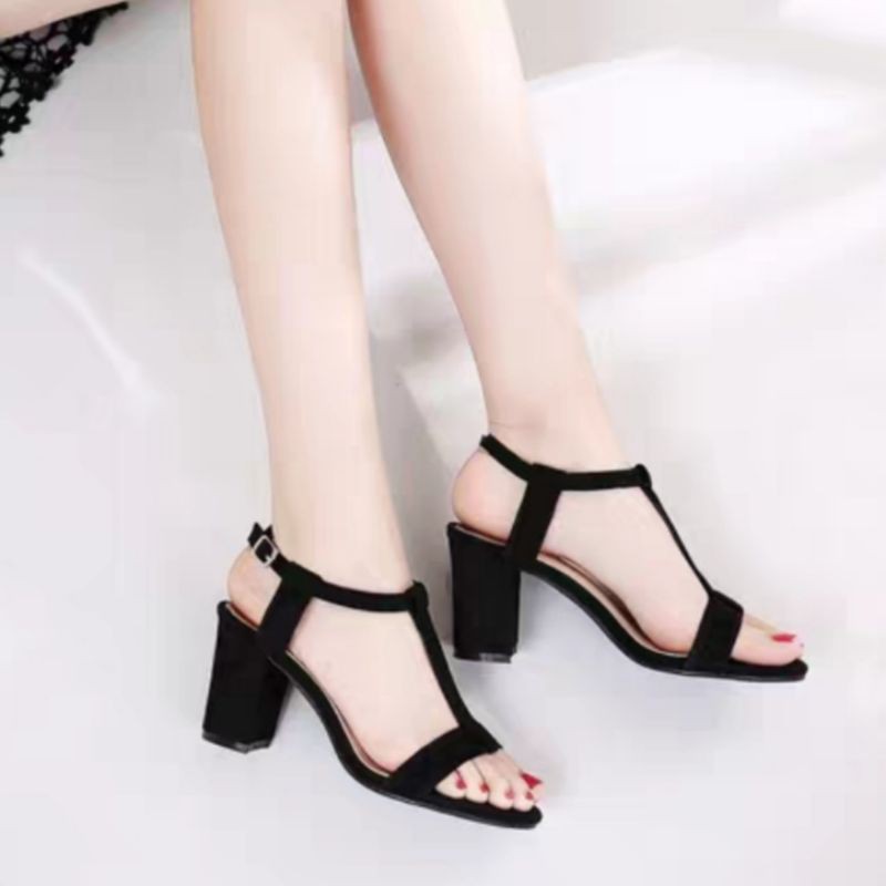 QZ - Kinara Heels 7cm / Heels Casual Wanita / Heels Formal Kerja US 18