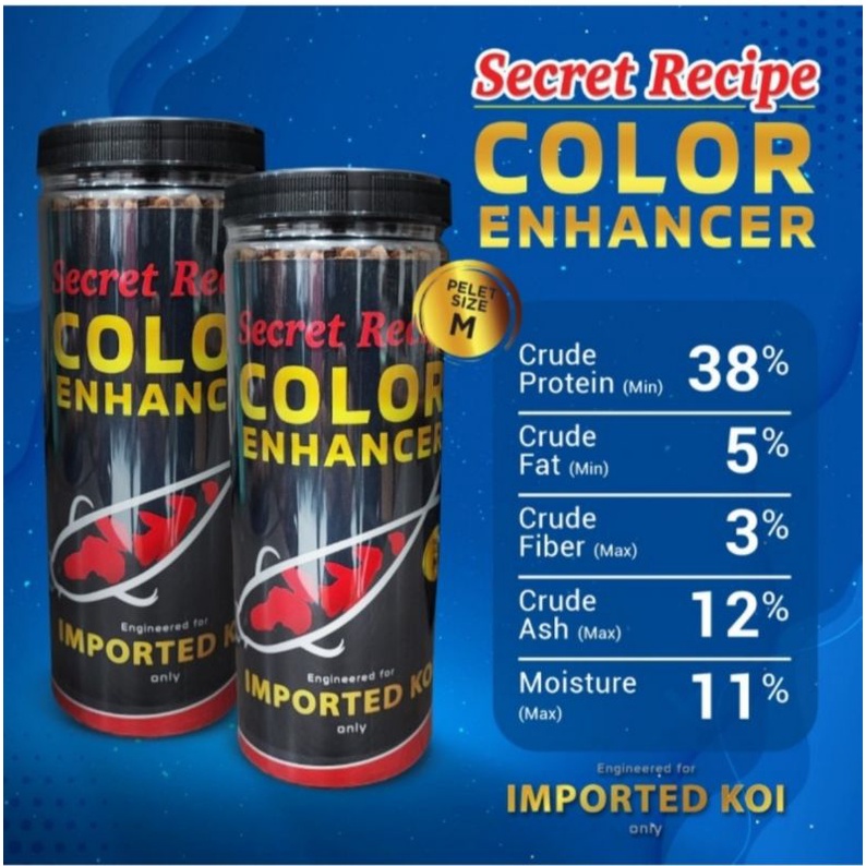 SECRET RECIPE COLOR ENHANCER KOI (PELET IKAN KOI)