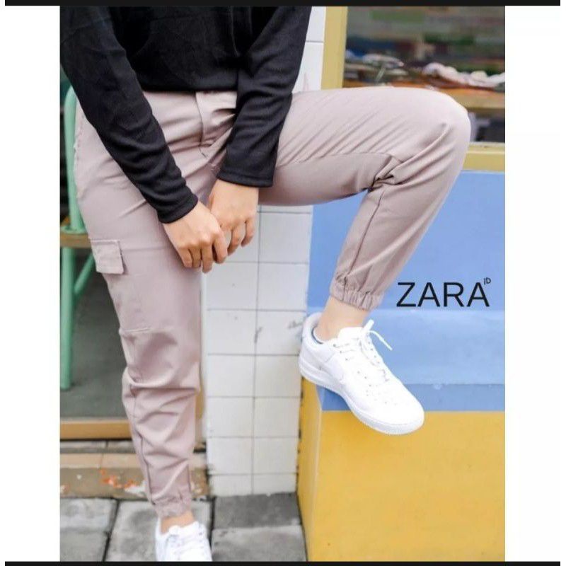 CELANA WANITA BAGGY PANTS CARGO JOGER RESLETING AMERICAN DRILL