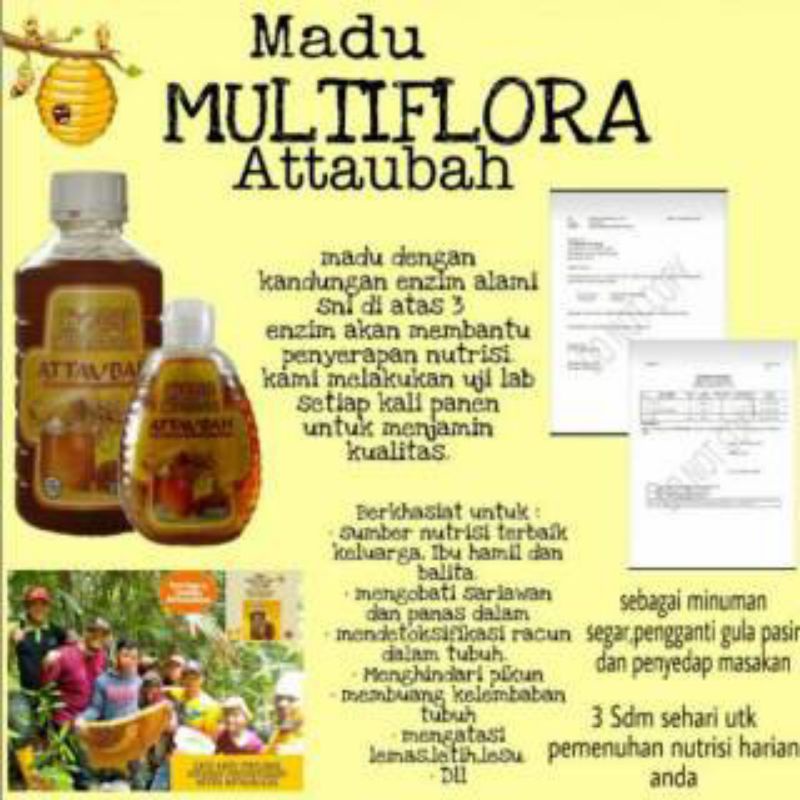 

MADU MULTI FLOTA ATTAUBAH herbal berkhasiat untuk menjaga kesehatan dan daya tahan tubuh