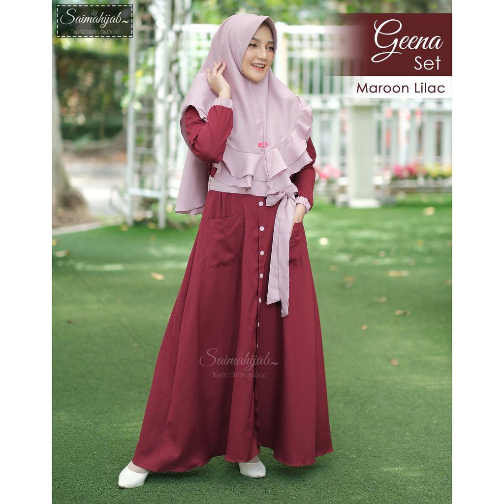 geena by saima hijab/ gamis set