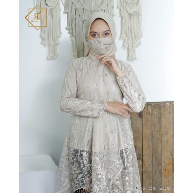 IndahKebaya | SET KEBAYA BUSUI SANGHAI TERMURAH / KEBAYA PESTA / AKAD NIKAH / SET ROK PLISKET JUMBO