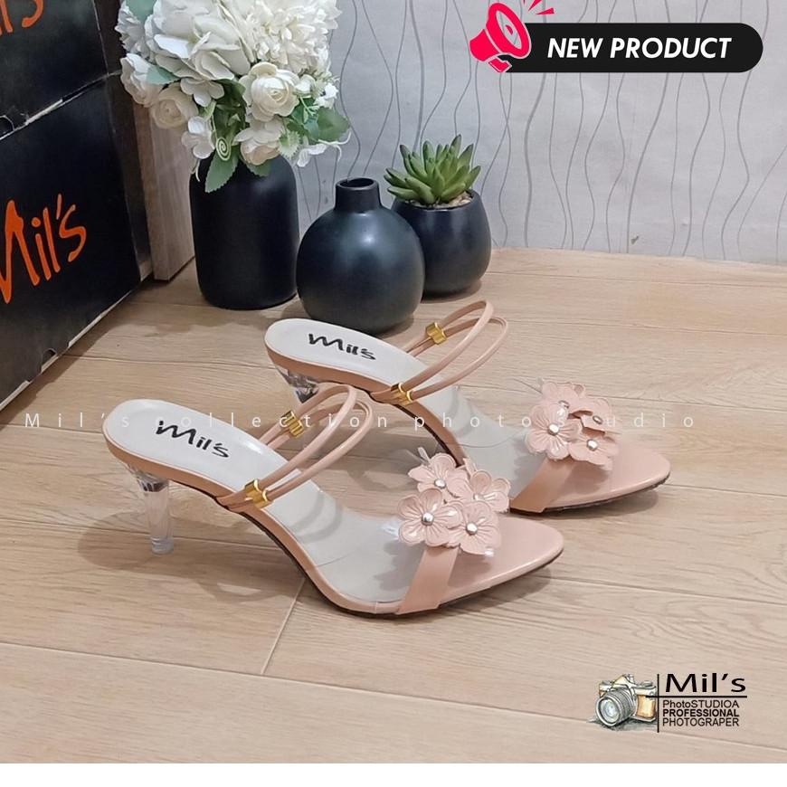Telah Hadir.. Sandal Heels Kaca Wanita - CKR Shop - AR. 101 Sandal High Heels Kaca Bunga Sakura