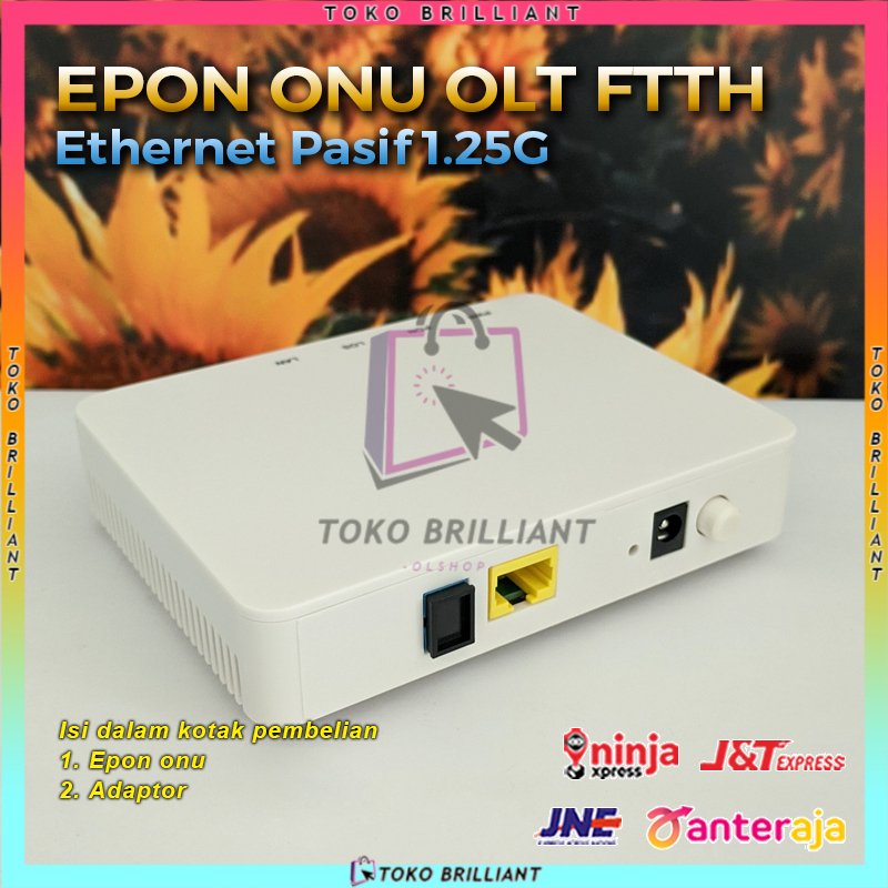 [COD] EPON ONU OLT FTTH Ethernet Pasif 1.25G 1-Port FTTH Devieces (with Power suplly))