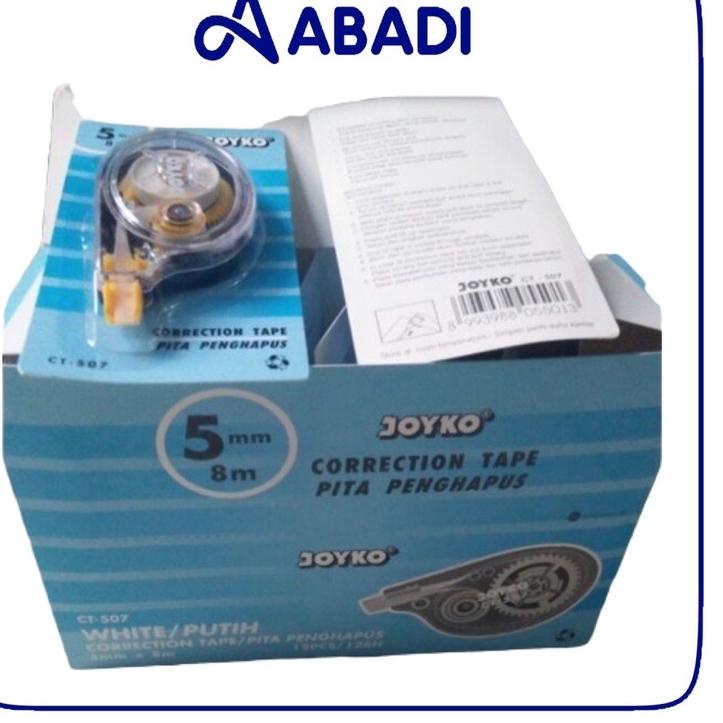

Dijamin Miring harga.. JOYKO Corection Tape / Tipex Kertas Tip-ex Pita kertas Joyko CT-522 & CT-507 (Grosir 1pak 12pcs)