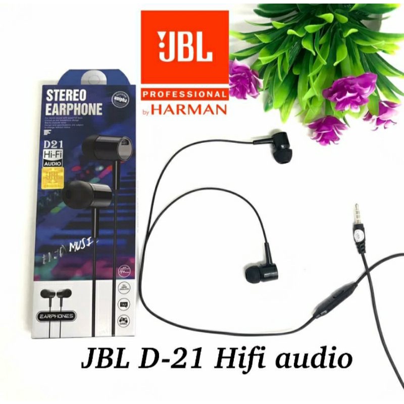 HANDSFREE JBL D21 ORIGINAL EARPHONE HIFI AUDIO
