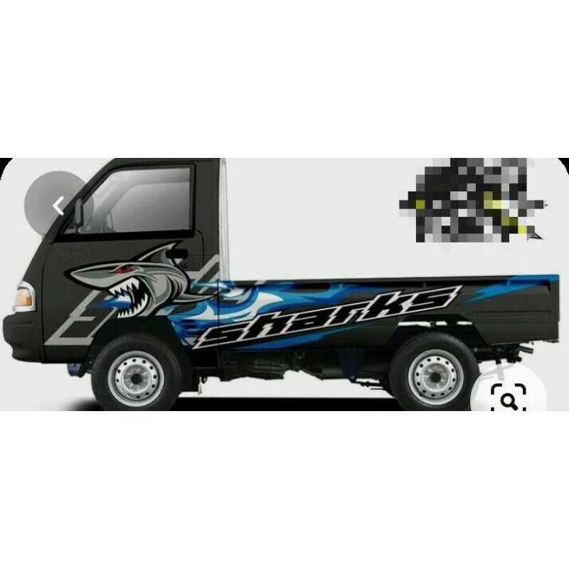 Cuting stiker Shark buat mobil pick up FUTURA T120SS DLL