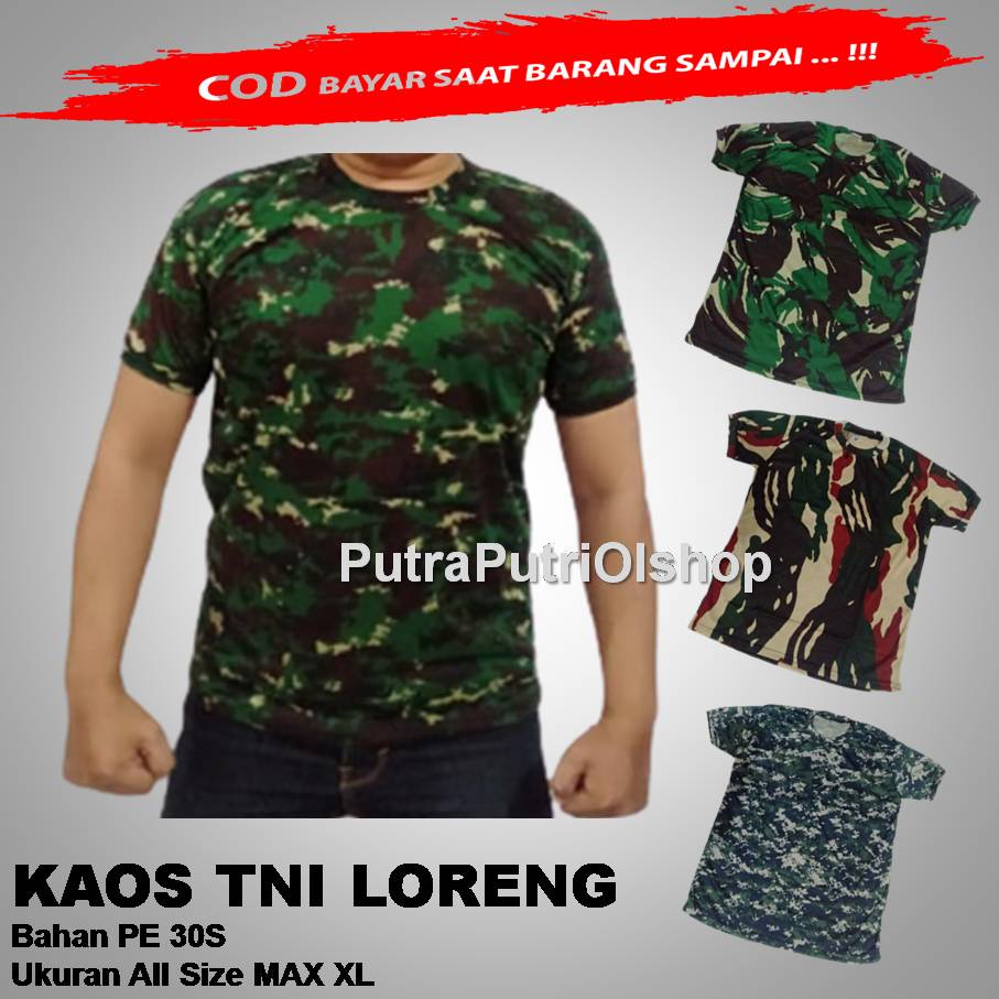 COD GROSIR KAOS OBLONG PENDEK PRIA DEWASA MALVINAS ARMY LORENG TNI AD AL TENTARA BAHAN PE 30S MURAH