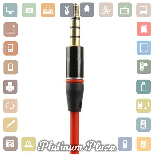 ROVTOP Kabel AUX 3.5mm HiFi Jack Gold Plated 1.2m - S-IP4G - Red`607L75-