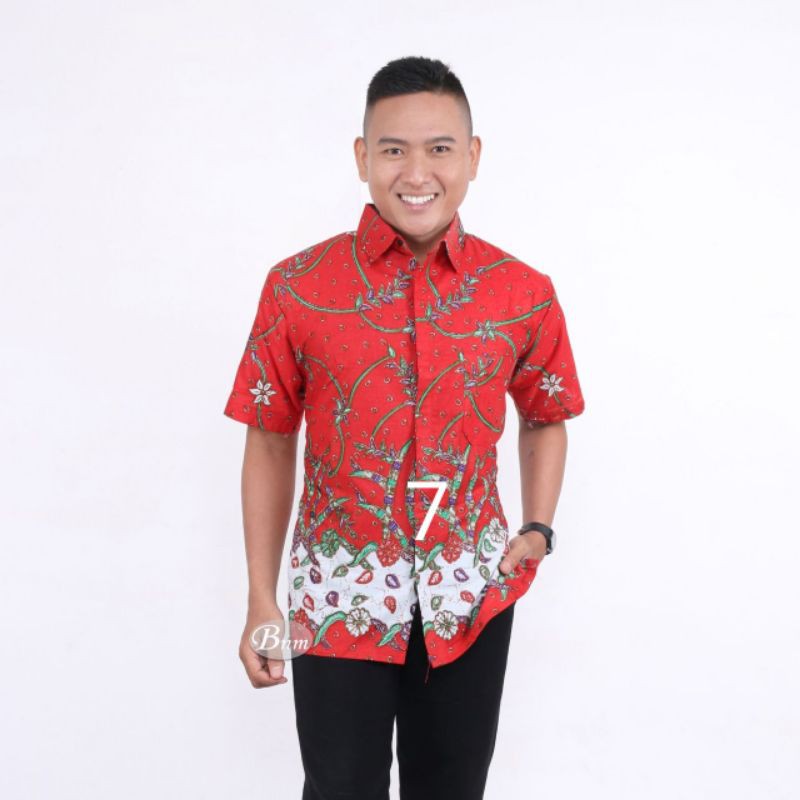 Maura Chouple Batik Seragam Batik Chouple Atasan Batik Wanita Seragam Kantor-D7