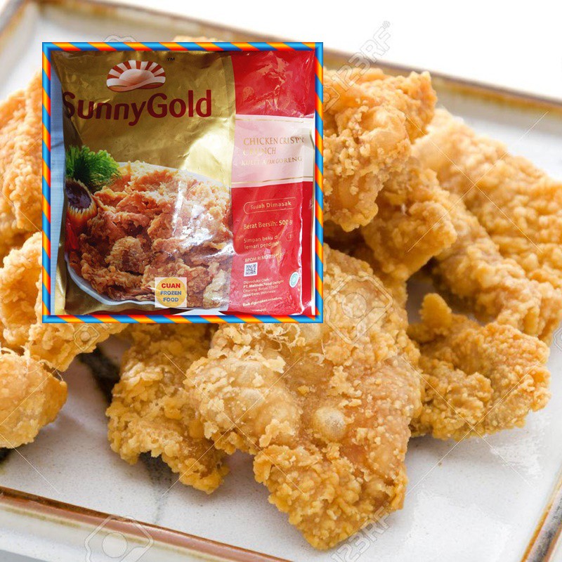 

SUNNY GOLD CRUNCH 500Gr KULIT AYAM CRISPY CHICKEN SKIN FROZEN FOOD