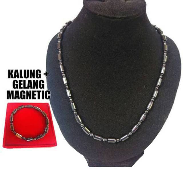 Kalung Gelang Magnet Kesehatan Pria Wanita Bulat Balok