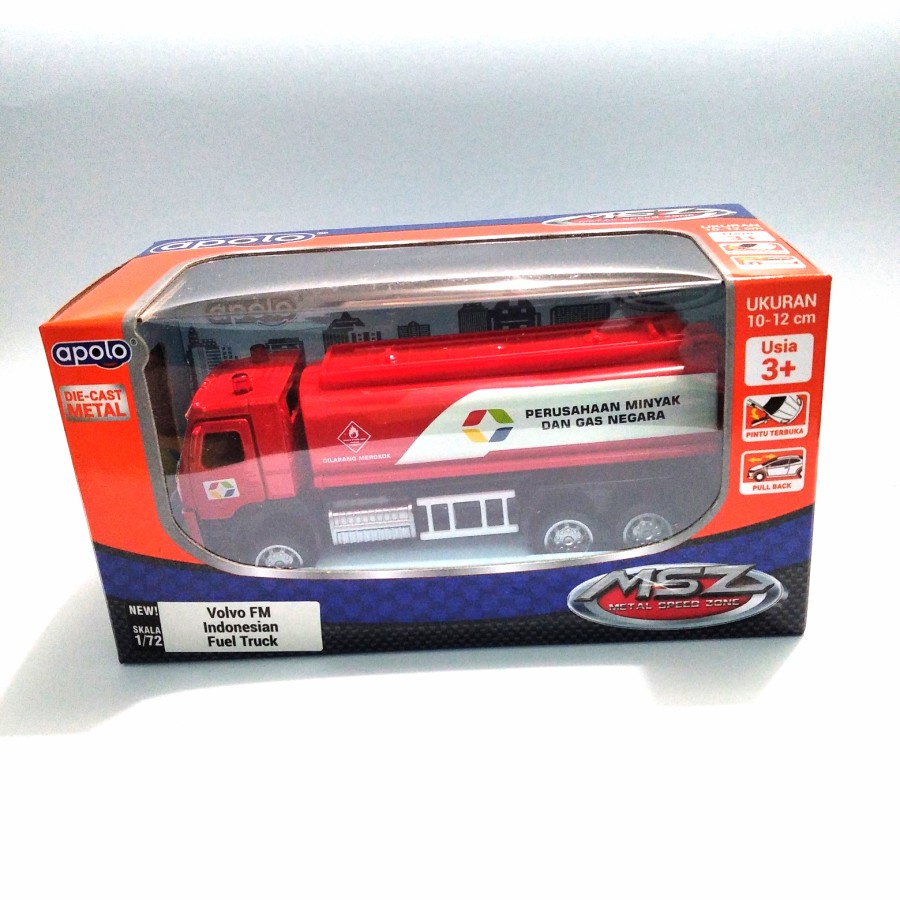 Koleksi Pajangan MSZ Diecast Apolo Volvo FM Indonesia Fuel Truck