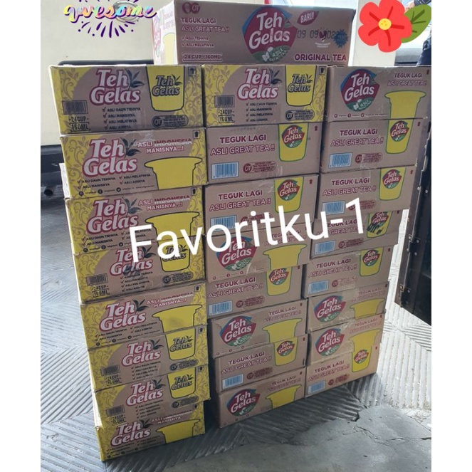 

Teh Gelas by OT~Minuman Teh Dalam Gelas Cup 170 ml. 1 Dos Isi 24 Pcs.OJOL ONLY